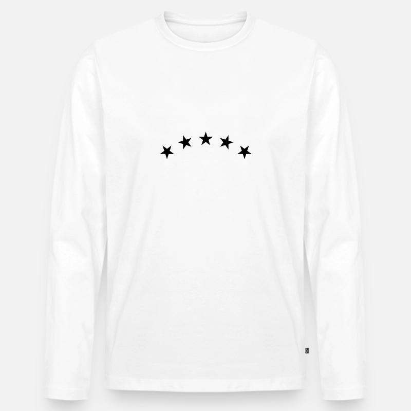 Sterne Bogen - Männer Premium Bio Langarmshirt - Weiß