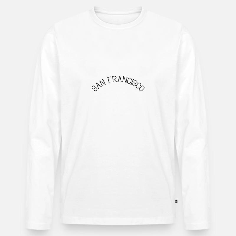 San Francisco - Männer Premium Bio Langarmshirt - Weiß