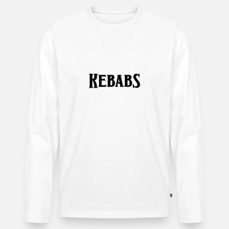 Kebabs - Männer Premium Bio Langarmshirt - Weiß