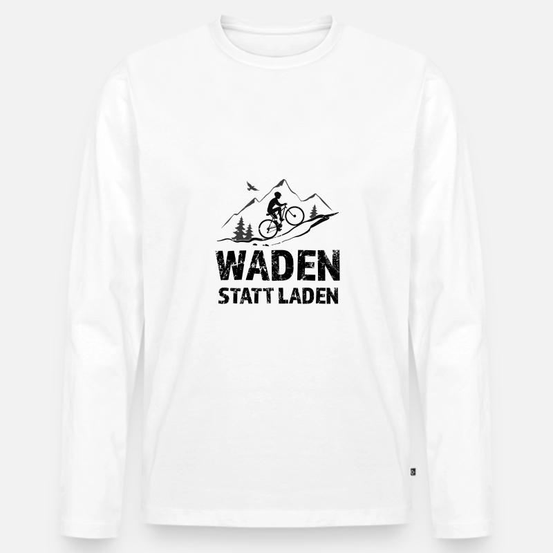 Watten Statt Laden - - Männer Premium Bio Langarmshirt - Weiß