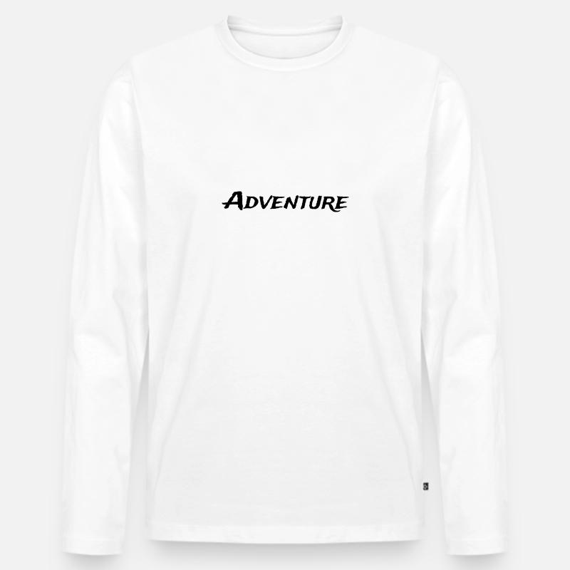 Adventure - Männer Premium Bio Langarmshirt - Weiß