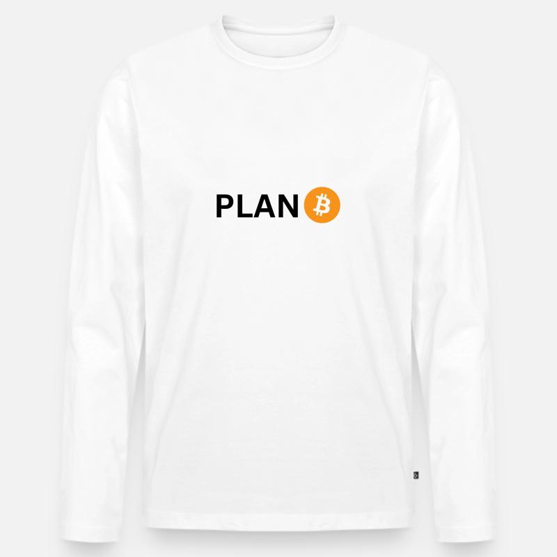 Plan B - Männer Premium Bio Langarmshirt - Weiß