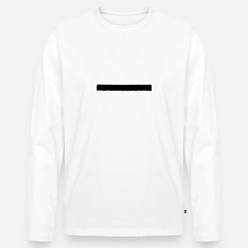 Banner dünn - Männer Premium Bio Langarmshirt - Weiß