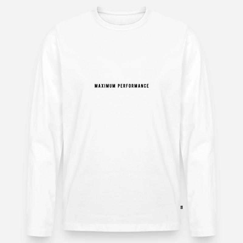 Maximum Performance - Männer Premium Bio Langarmshirt - Weiß