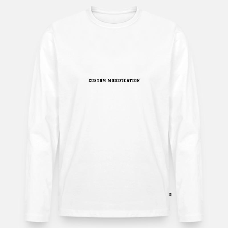 Custom Modification - Männer Premium Bio Langarmshirt - Weiß