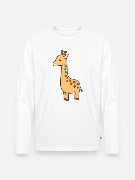 Girafe - T-shirt manches longues Premium bio Homme - blanc