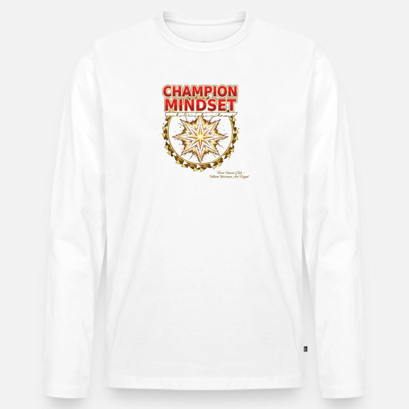 Champion Mindset Starburst - Männer Premium Bio Langarmshirt - Weiß