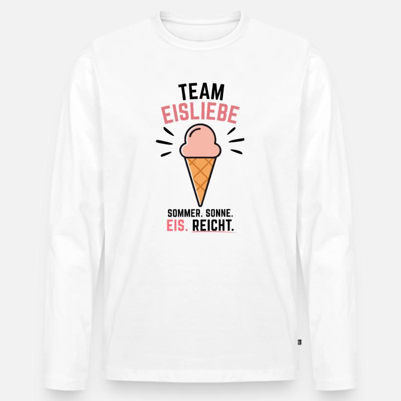 Team Eisliebe Sommer - Männer Premium Bio Langarmshirt - Weiß