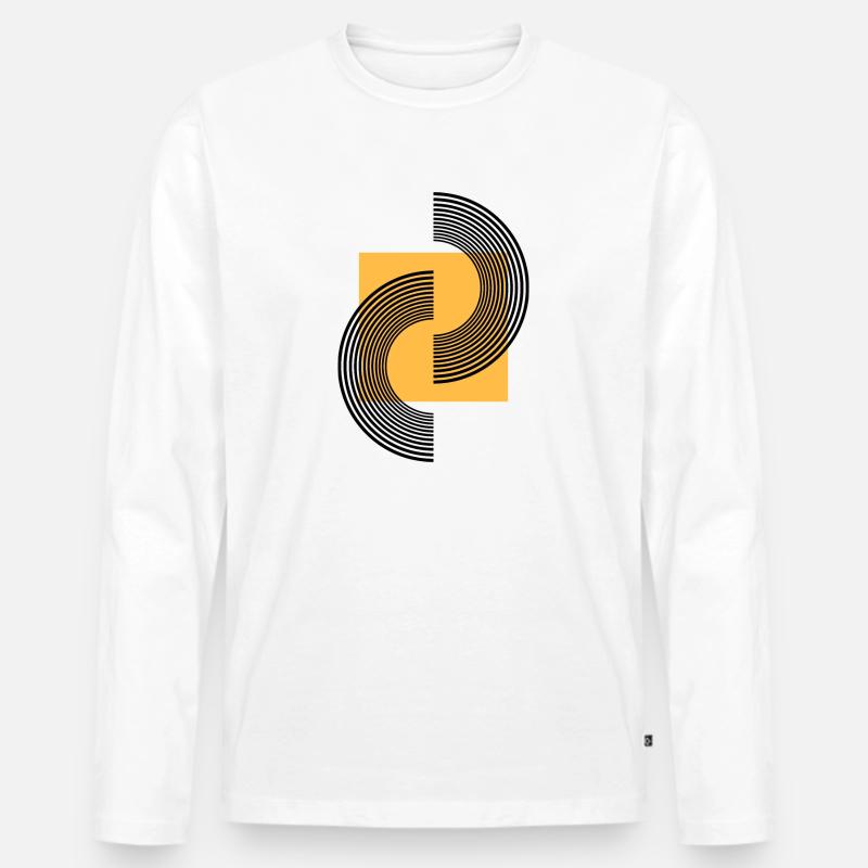 boho3 - Männer Premium Bio Langarmshirt - Weiß