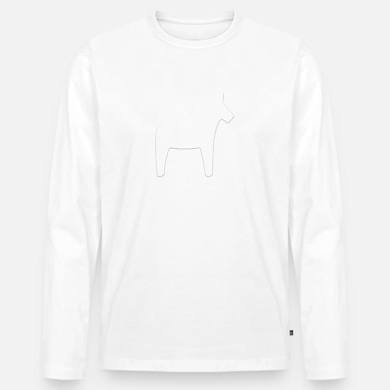 Dalahäst Pferd Schweden - Männer Premium Bio Langarmshirt - undefined