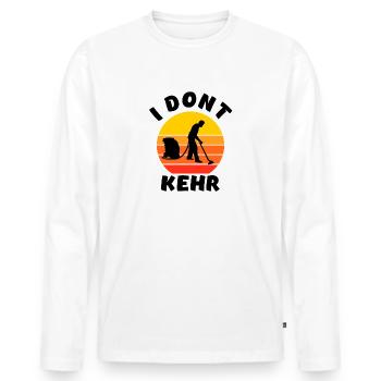 I don’t kehr - Staubsauger - Hausmann - Männer Premium Bio Langarmshirt - Weiß - Vorne - Nico (187cm)