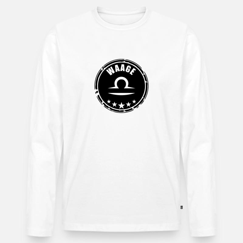 Sternzeichen Waage - Männer Premium Bio Langarmshirt - undefined