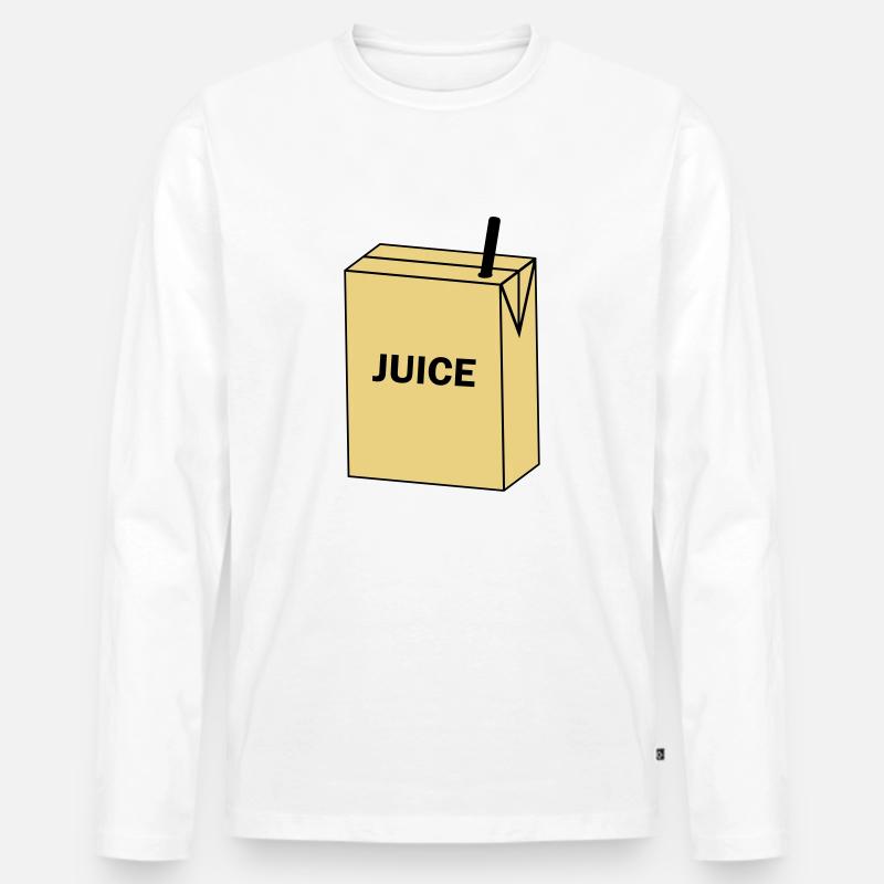 Safttüte, Juice - Männer Premium Bio Langarmshirt - Weiß