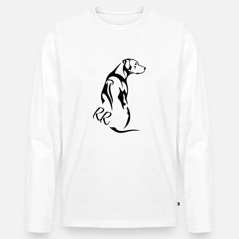 Rhodesian Ridgeback - Männer Premium Bio Langarmshirt - Weiß