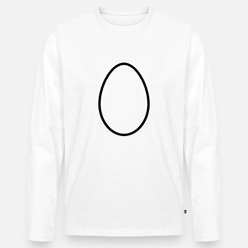 EI - Männer Premium Bio Langarmshirt - Weiß