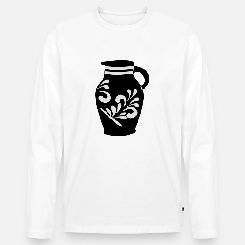 Frankfurter Bembelsche - Männer Premium Bio Langarmshirt - Weiß