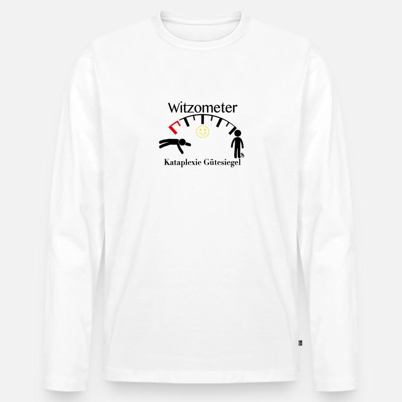 Narkolepsie witzometer - Männer Premium Bio Langarmshirt - Weiß