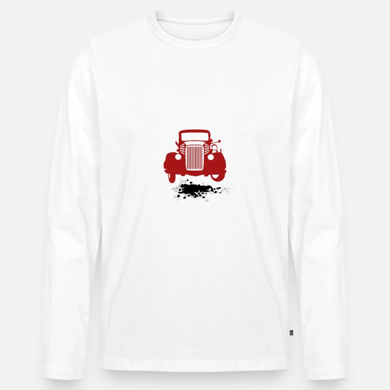 Autos, Mobile, Oldtimer - Männer Premium Bio Langarmshirt - Weiß