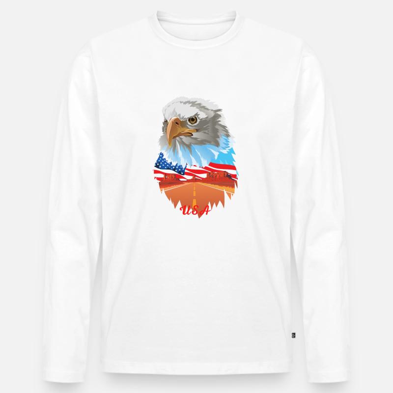 Kraft 2 - Männer Premium Bio Langarmshirt - Weiß
