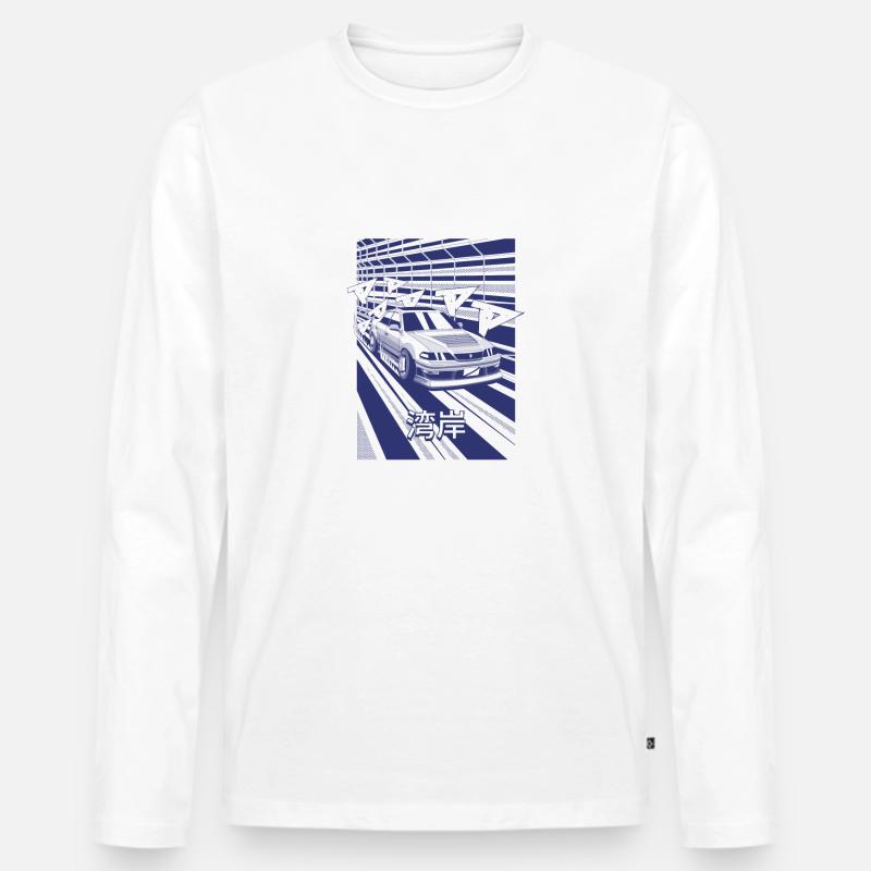 Chaser Wangan Runner - Männer Premium Bio Langarmshirt - Weiß