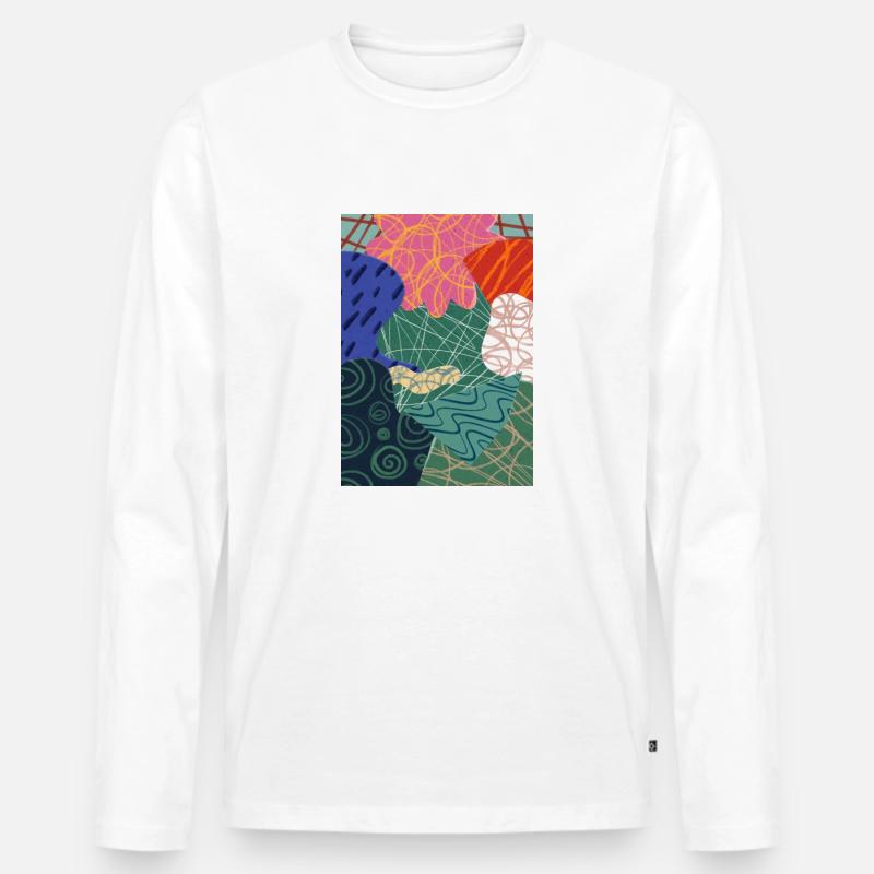 Kunstzeichen - Männer Premium Bio Langarmshirt - Weiß