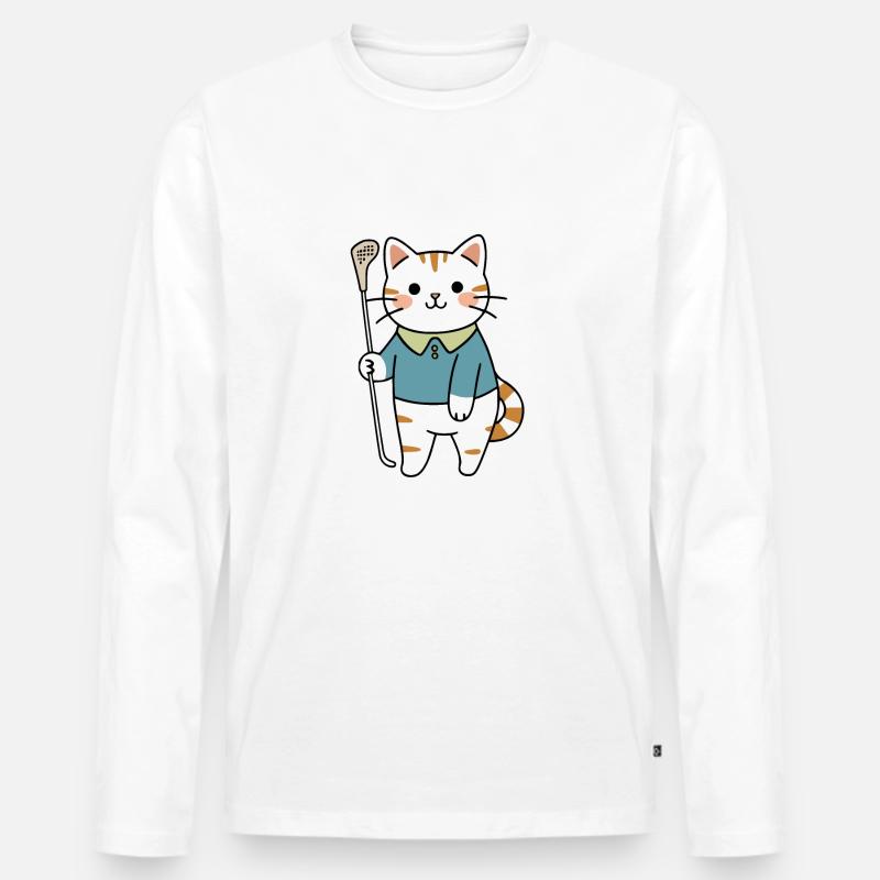 Gehässig - Männer Premium Bio Langarmshirt - Weiß