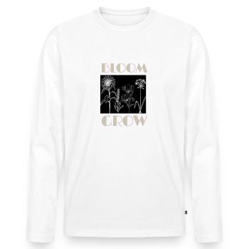 Plants ,Flora Pfa - Men's Premium Organic Long Sleeve Shirt - white - Front - Nico (187cm)