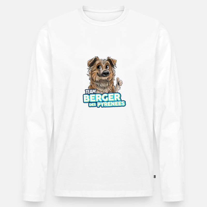 TEAM Pyrenäenschäferhund - Rehkitz - Männer Premium Bio Langarmshirt - Weiß