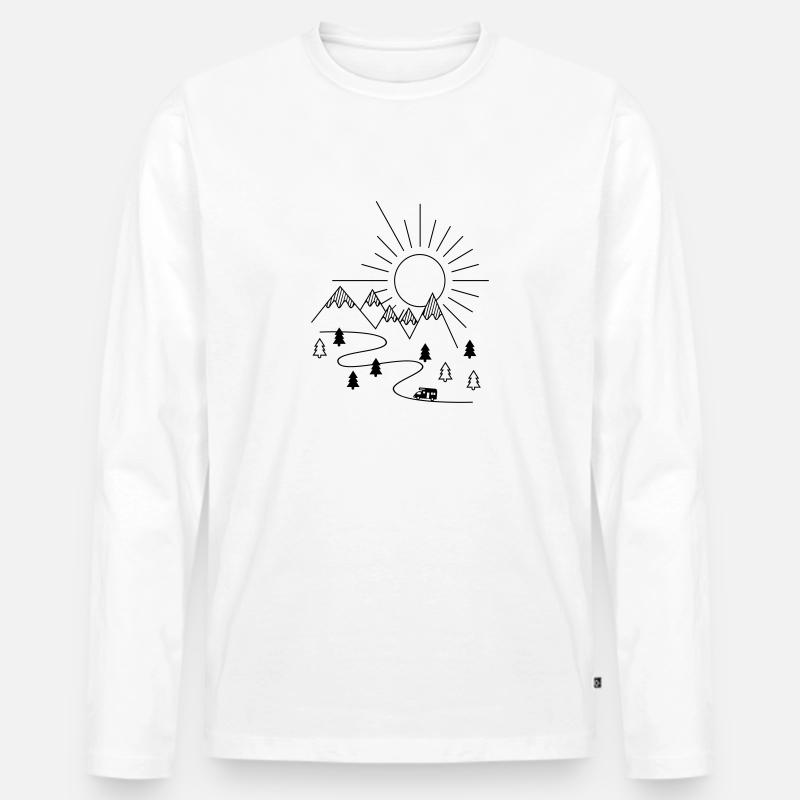 Wohnmobil - Männer Premium Bio Langarmshirt - Weiß