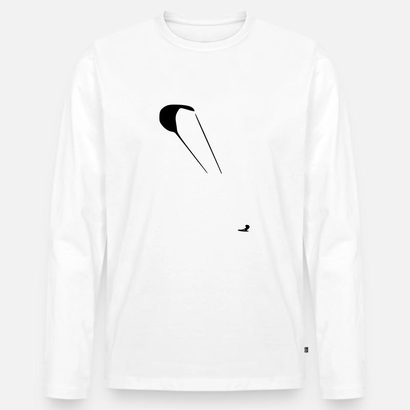 Kitesurfen - Männer Premium Bio Langarmshirt - Weiß