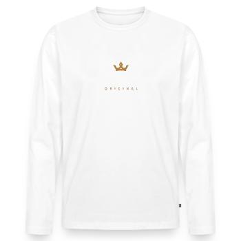 Becker Original Familienlogo - Männer Premium Bio Langarmshirt - Weiß - Vorne - Nico (187cm)