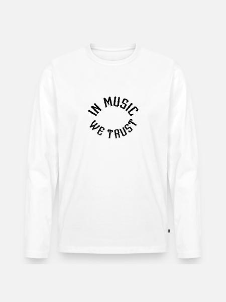 In Music we trust - Men's Premium Organic Long Sleeve Shirt - white