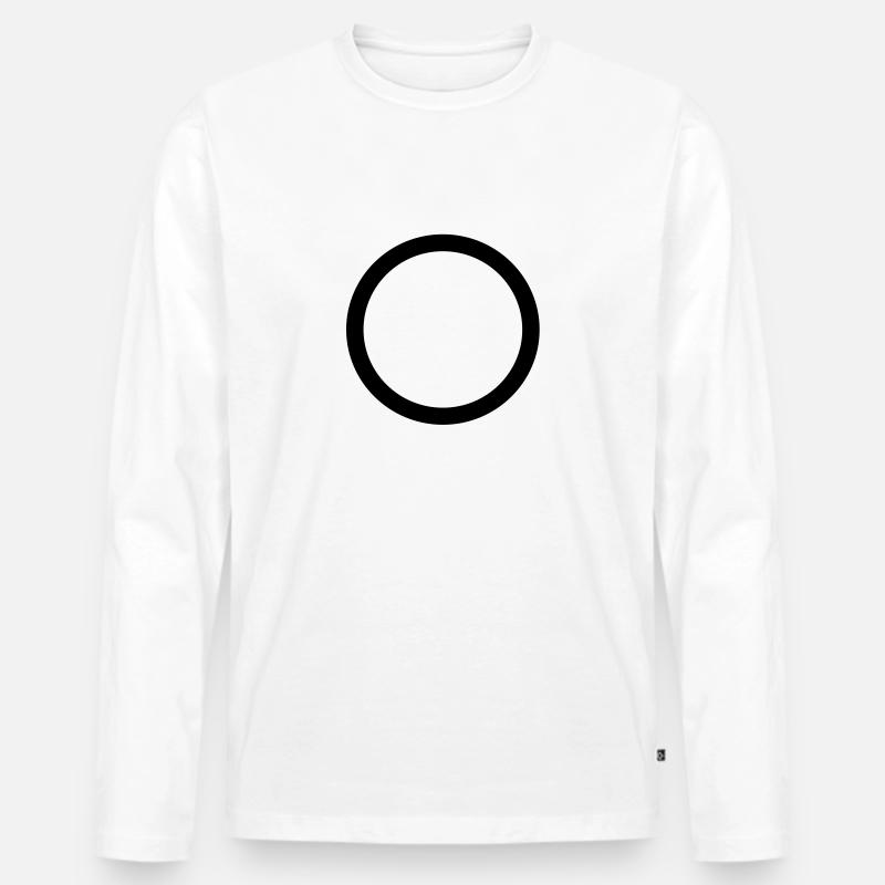 Kreis - Männer Premium Bio Langarmshirt - Weiß