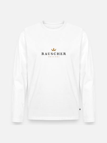 Rauscher Original Family Logo - Men's Premium Organic Long Sleeve Shirt - white
