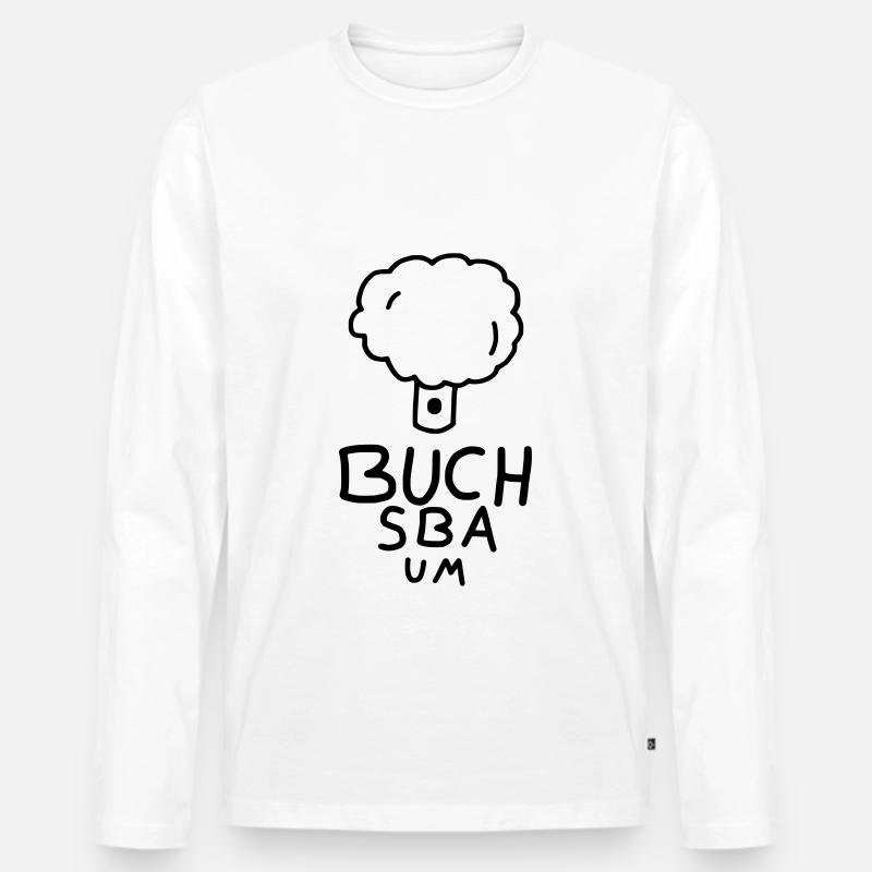 Buchsbaum - Männer Premium Bio Langarmshirt - Weiß