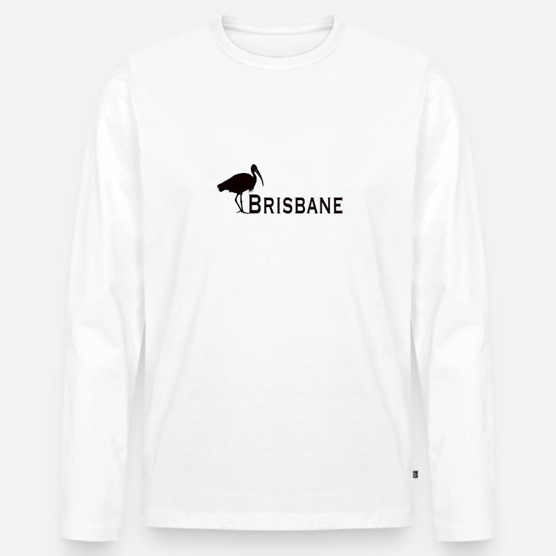 Bin Chicken Brisbane - Männer Premium Bio Langarmshirt - Weiß