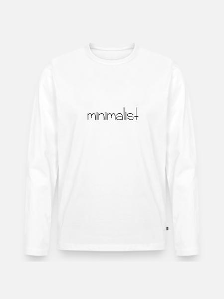 minimalist - Men's Premium Organic Long Sleeve Shirt - white