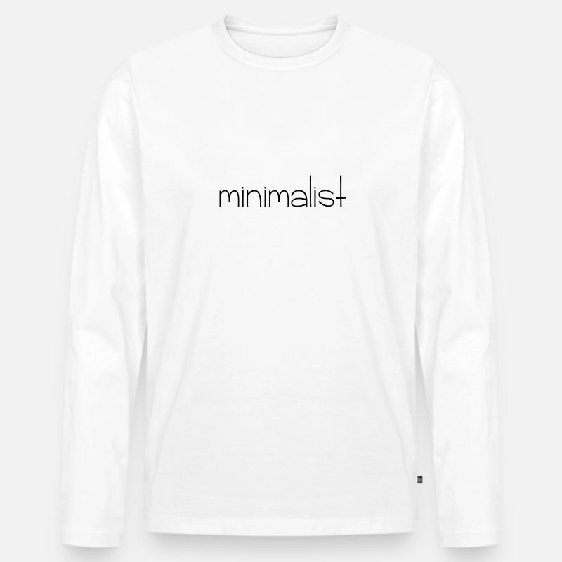 minimalist - Männer Premium Bio Langarmshirt - Weiß