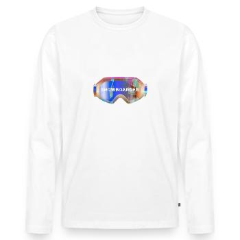 snowboarder,lunettes de ski,ski,ski,snowboard - T-shirt manches longues Premium bio Homme - blanc - Devant - Nico (187cm)