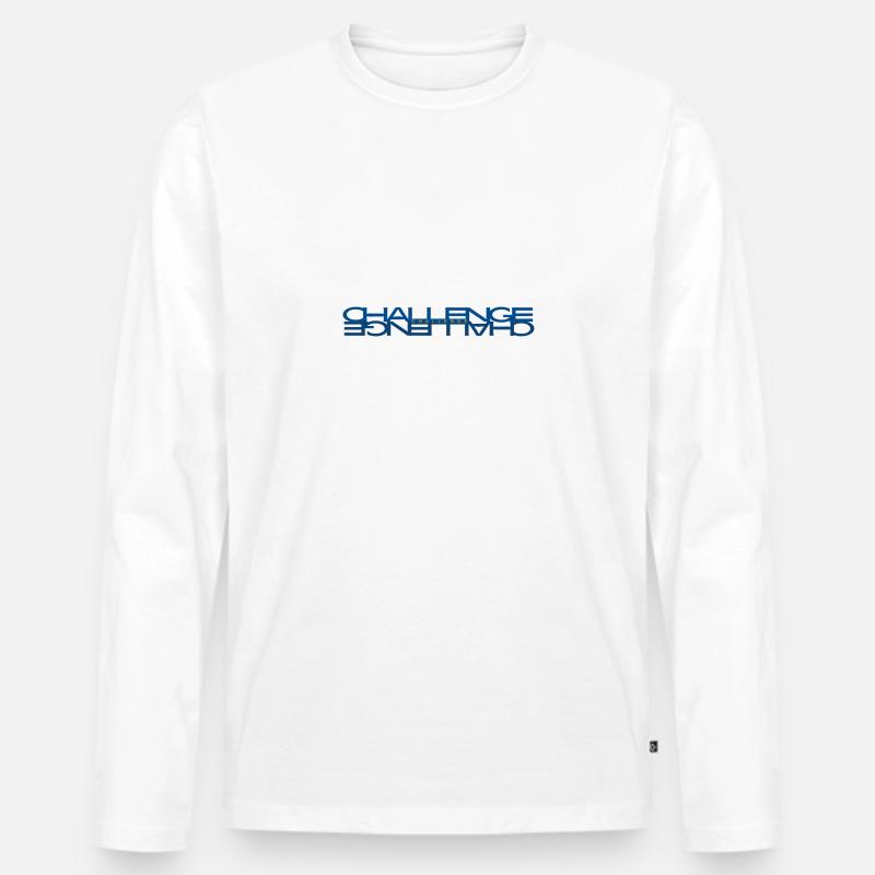 challenge 2024 - Männer Premium Bio Langarmshirt - Weiß