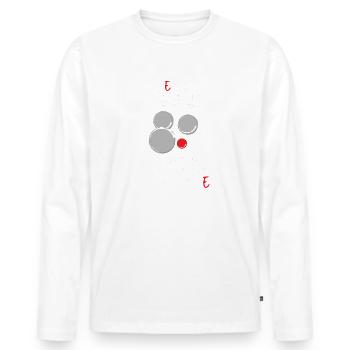 Super papa Bouliste | papa pétanque cadeau papa - T-shirt manches longues Premium bio Homme - blanc - Devant - Nico (187cm)