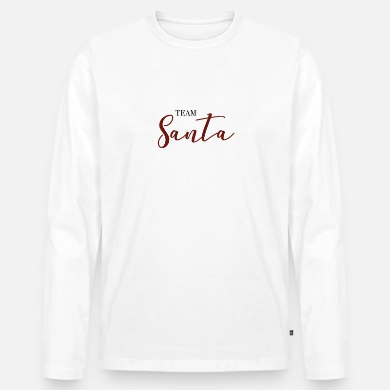 Team Santa Geschenk Idee - Männer Premium Bio Langarmshirt - Weiß