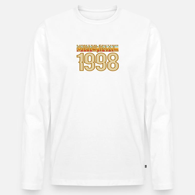Originales Retro-Gradient von 1998 - Männer Premium Bio Langarmshirt - Weiß