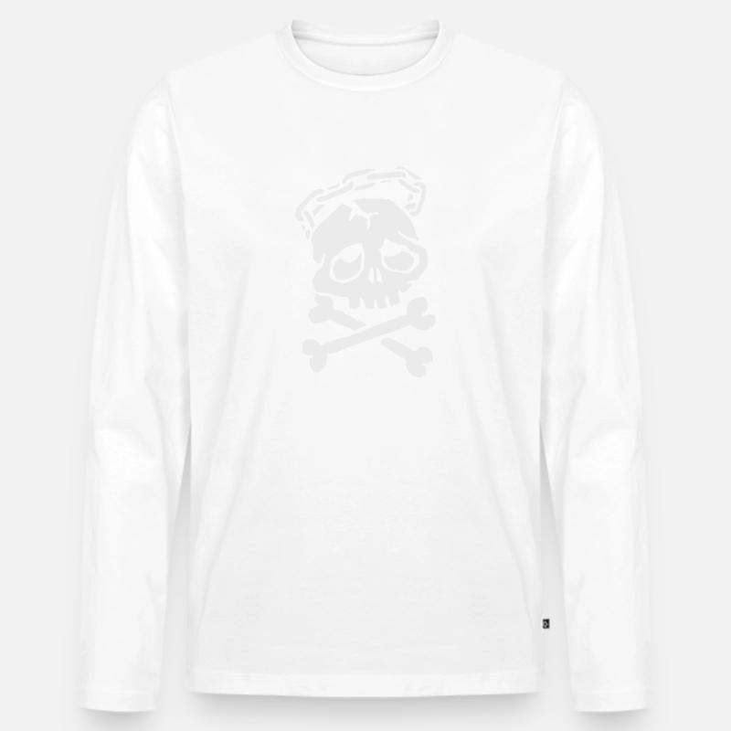 Träumender Schädel - Männer Premium Bio Langarmshirt - undefined