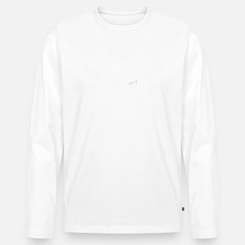 Samurai - Männer Premium Bio Langarmshirt - Weiß