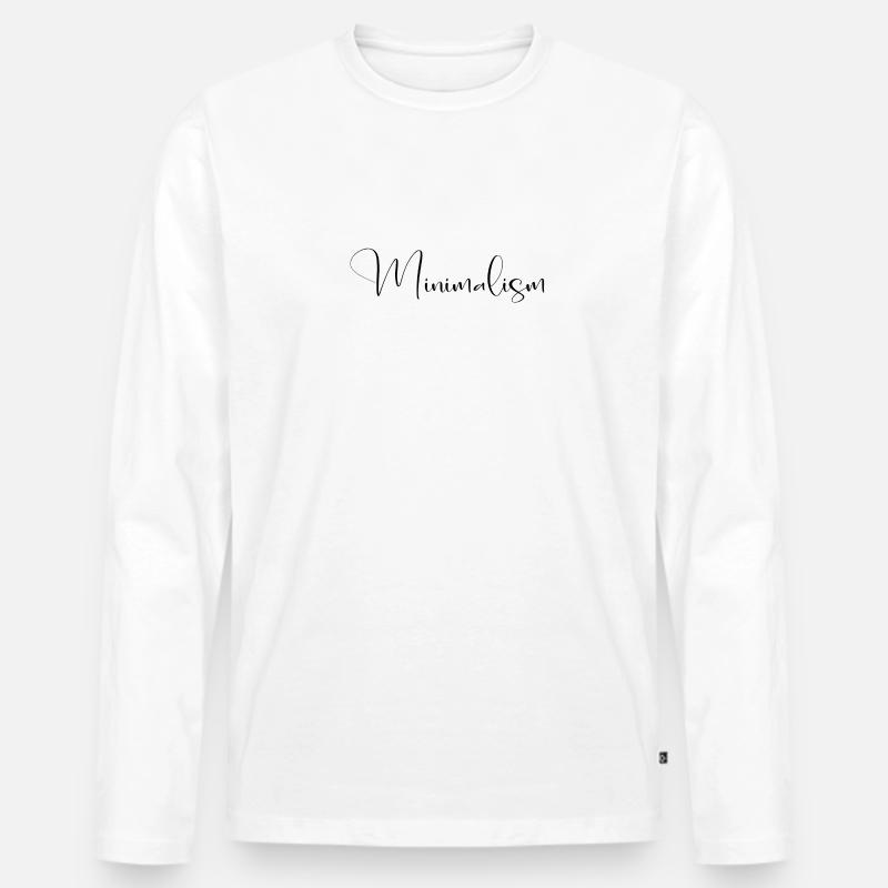 Minimalism - Männer Premium Bio Langarmshirt - Weiß