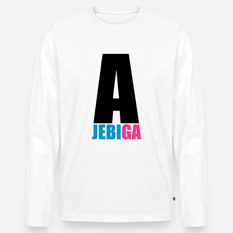 A JEBI GA - Männer Premium Bio Langarmshirt - Weiß