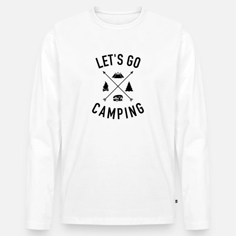 Wohnwagen - Männer Premium Bio Langarmshirt - Weiß