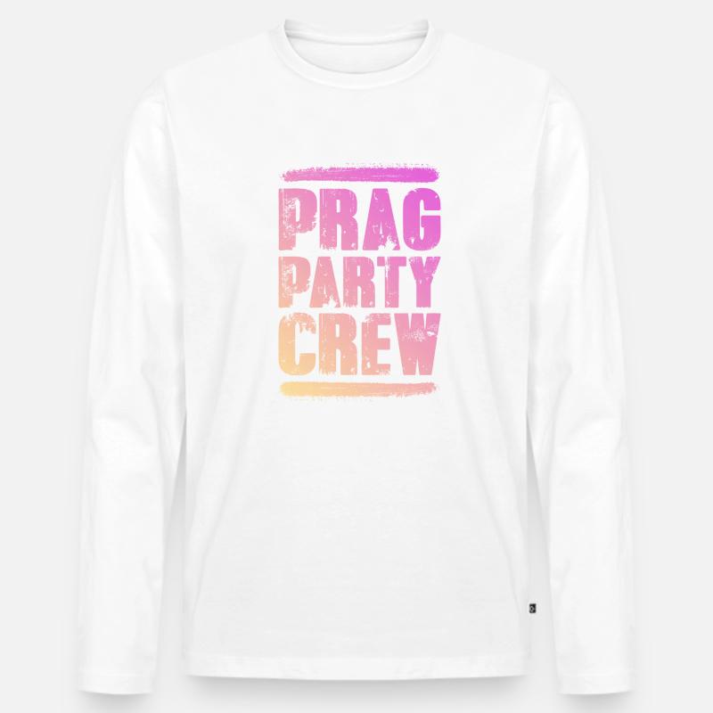Prag Party Crew Bunt - Männer Premium Bio Langarmshirt - undefined