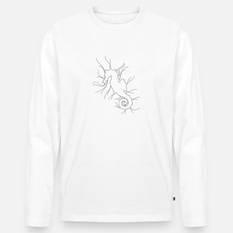 Zeepaardje Seepferdchen - Männer Premium Bio Langarmshirt - Weiß